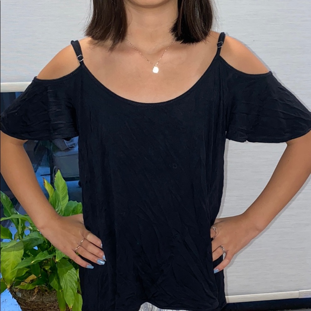 black off the shoulder tank